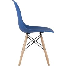 Стул Eames Style DSW синий (разборный каркас)