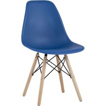Стул Eames Style DSW синий (разборный каркас)