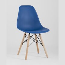Стул Eames Style DSW синий (разборный каркас)