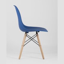 Стул Eames Style DSW синий (разборный каркас)