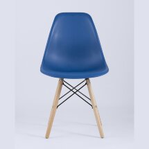 Стул Eames Style DSW синий (разборный каркас)