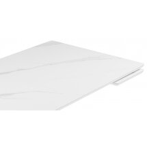 Керамический стол Вилли 140 (200) х 80 белый мрамор alpin white / snow white / белый