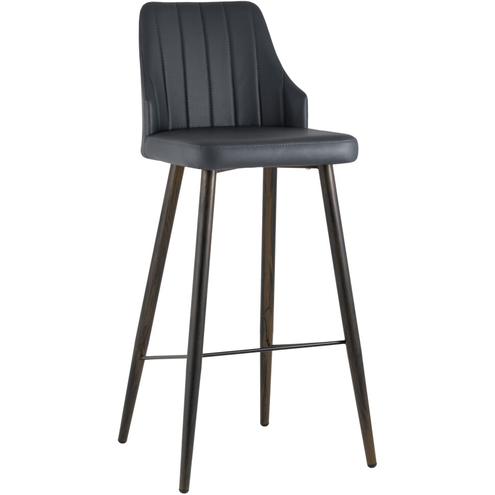 Стул барный Stool Group Коналл экокожа антрацит металлические ножки Стул барный Stool Group Коналл экокожа антрацит металлические ножки