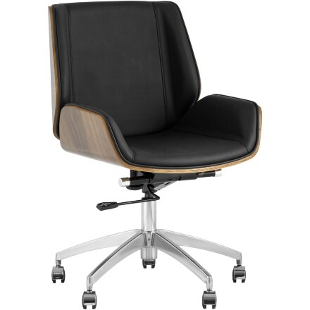 Компьютерное кресло TopChairs офисное TopChairs Crown черное механизм качания крестовина металл 