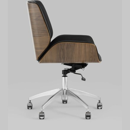 Компьютерное кресло TopChairs офисное TopChairs Crown черное механизм качания крестовина металл 
