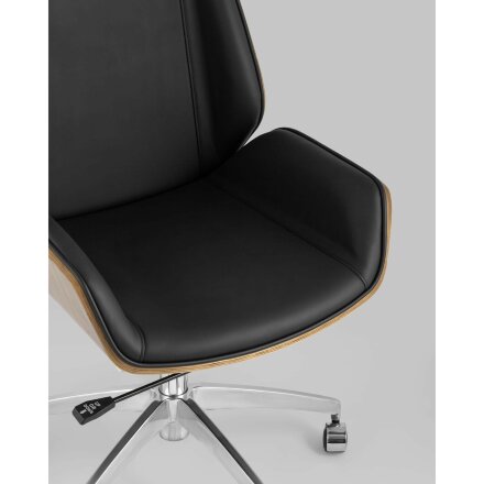 Компьютерное кресло TopChairs офисное TopChairs Crown черное механизм качания крестовина металл 
