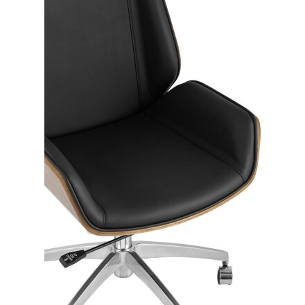 Компьютерное кресло TopChairs офисное TopChairs Crown черное механизм качания крестовина металл 