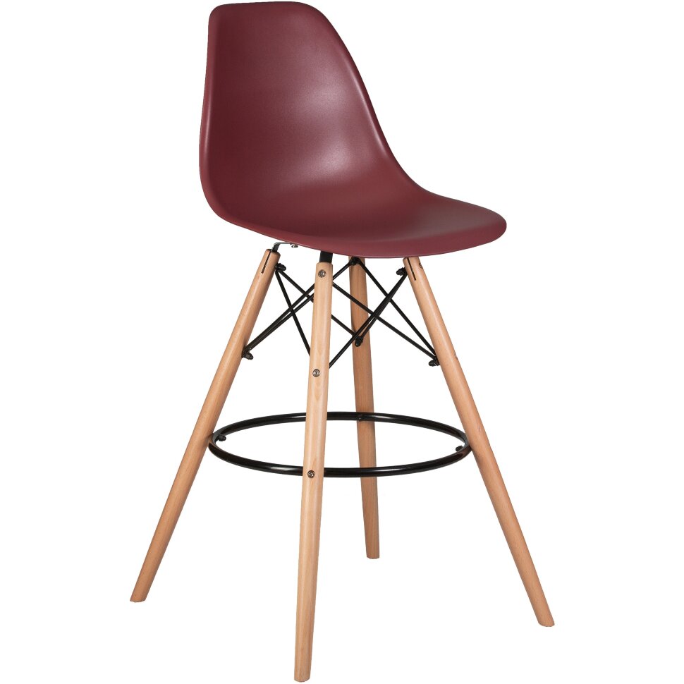 Стул барный DSW BAR ножки светлый бук, сливовый R-13 Сливовый Стул барный DSW BAR ножки светлый бук, сливовый R-13 Сливовый