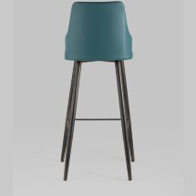 Стул барный Stool Group Коналл экокожа темно-синий металлические ножки