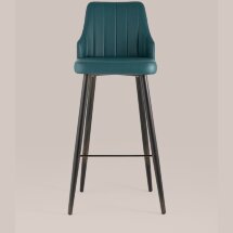 Стул барный Stool Group Коналл экокожа темно-синий металлические ножки