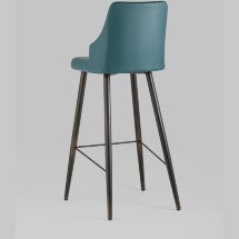 Стул барный Stool Group Коналл экокожа темно-синий металлические ножки