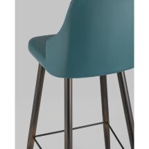 Стул барный Stool Group Коналл экокожа темно-синий металлические ножки