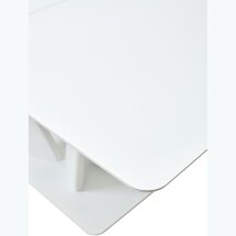 Стол ФРЕЯ 140 БЕЛЫЙ, стекло/ БЕЛЫЙ, М-City