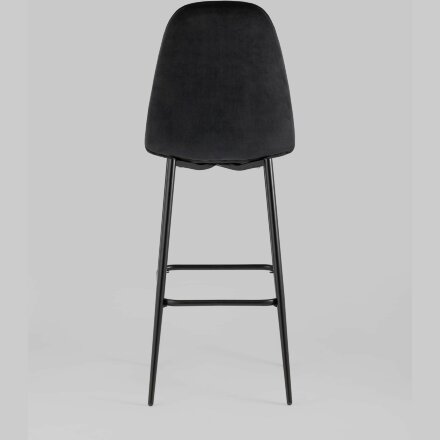 Стул барный Stool Group Тейлор велюр черный ножки металл черные 
