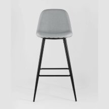 Стул барный Stool Group Валенсия серый с подножкой, ножки черные