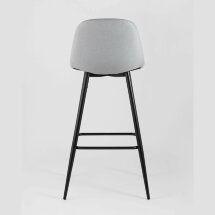 Стул барный Stool Group Валенсия серый с подножкой, ножки черные