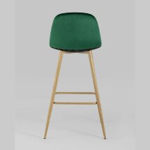 Стул барный Stool Group Валенсия зеленый обивка из велюра ножки из металла стилизованные под дерево с подножкой