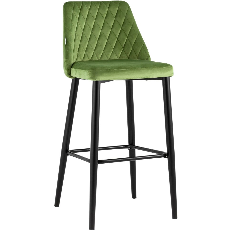 Стул барный Stool Group Диего велюр травяной ножки металл черные Стул барный Stool Group Диего велюр травяной ножки металл черные