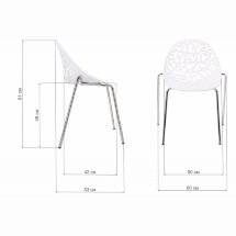 Стул на металлокаркасе Lace белый
