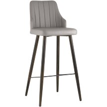Стул барный Stool Group Коналл экокожа серый металлические ножки