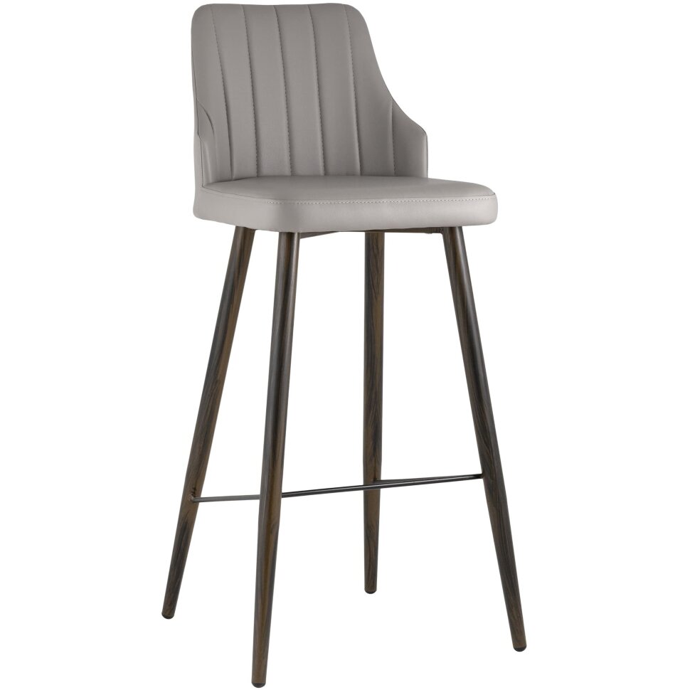 Стул барный Stool Group Коналл экокожа серый металлические ножки Стул барный Stool Group Коналл экокожа серый металлические ножки