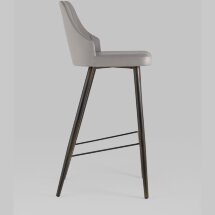 Стул барный Stool Group Коналл экокожа серый металлические ножки