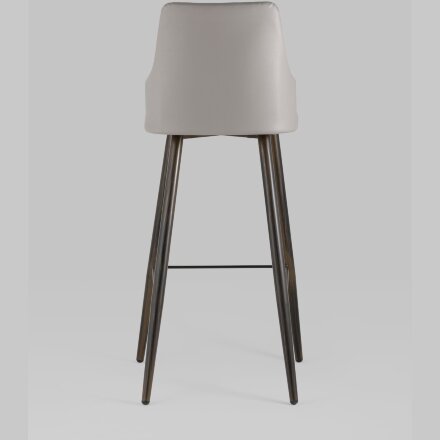 Стул барный Stool Group Коналл экокожа серый металлические ножки 