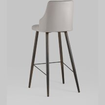 Стул барный Stool Group Коналл экокожа серый металлические ножки