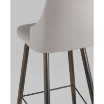 Стул барный Stool Group Коналл экокожа серый металлические ножки