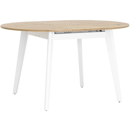 Стол Rondo 100-135*100 дуб/белый 