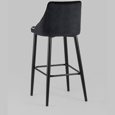 Стул барный Stool Group Коби велюр черный ножки металл черные 