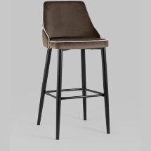 Стул барный Stool Group Коби велюр коричневый ножки металл черные