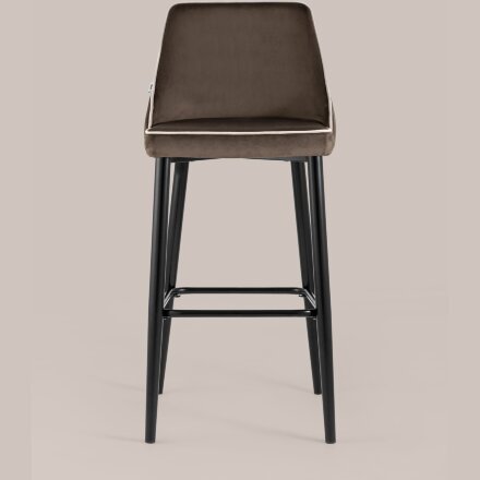 Стул барный Stool Group Коби велюр коричневый ножки металл черные 
