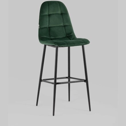 Стул барный Stool Group Тейлор велюр зелёный ножки металл черные 
