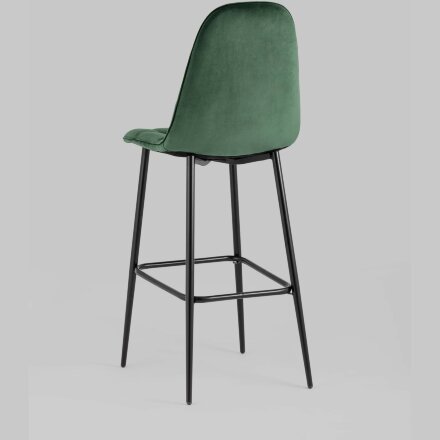 Стул барный Stool Group Тейлор велюр зелёный ножки металл черные 