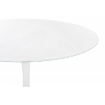Стол стеклянный Tulip 90 white