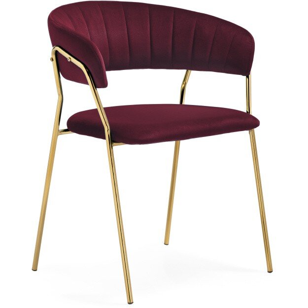 Стул на металлокаркасе Kamelia 1 wine red / gold Стул на металлокаркасе Kamelia 1 wine red / gold