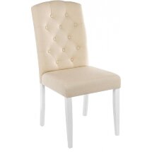 Стул деревянный Menson white / fabric сream