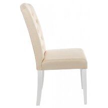 Стул деревянный Menson white / fabric сream