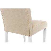 Стул деревянный Menson white / fabric сream