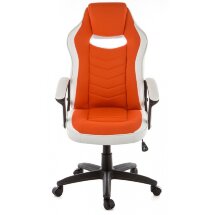 Компьютерное кресло Gamer белое / оранжевое