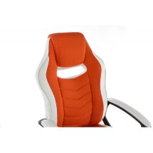 Компьютерное кресло Gamer белое / оранжевое
