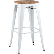 Стул барный TOLIX WOOD белый глянцевый 2 шт