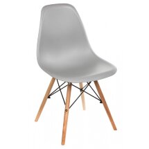 Стул деревянный Eames PC-015 серый