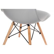 Стул деревянный Eames PC-015 серый