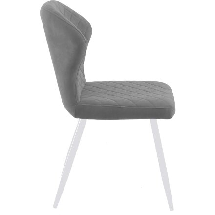 Стул DikLine 239PRO B22 GREY, ножки белые 
